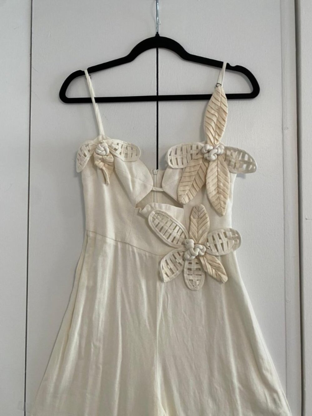 FARM Rio - Ivory Floral Appliqué Jumpsuit (Never Worn) - Picture 5 of 7